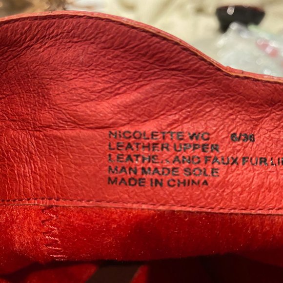 Red Leather Boots - new without tags - Picture 11 of 13